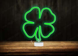 Four-leaf Clover - Tabletop LED Neon Sign - £47.96 GBP