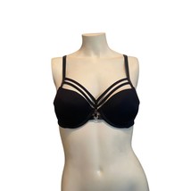 Black Felina Padded Underwired Adjust Bra with Gold Ornament Back Close ... - £12.19 GBP