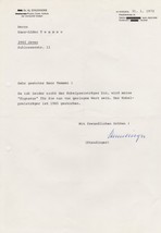 Hansjurgen Staudinger WW2 Dachau Nazi War Camp Hand Signed Letter - £35.37 GBP