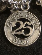 Beta Sigma Phi 25 Years Silver Circle Charm - $10.63