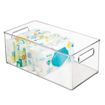 Plastic Deep Bin Organizer Caddy Container w/Handles for Nursery, Kitchen, Pan - £29.50 GBP