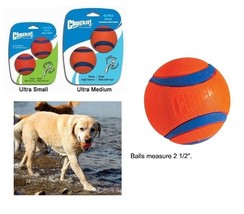 Dog Toy Chuckit Ultra Balls 2 Pack Throw Retrieve Catch Play Durable Fetch Ball - £15.89 GBP