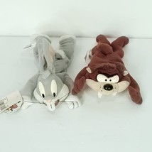 Looney Tunes Bugs Bunny Taz Lot of 2 Laying Plush Stuffed Animal Play By... - $26.72