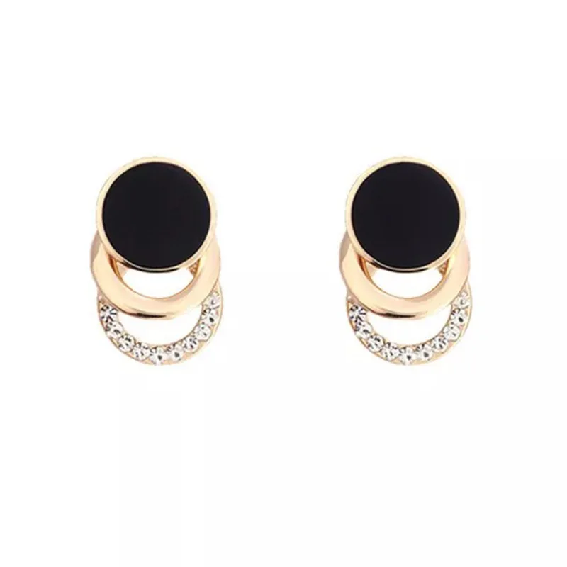 Fashion Gold Stud Earrings for Women Statement Romantic Jewelry Big Geometric Ci - £10.81 GBP