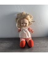 Fisher Price doll  Mary Lapsitter 200 Red White Gingham W/ Apron VTG 197... - $27.17 CAD
