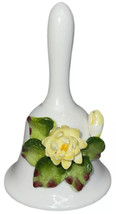 Vintage Napcoware Japan Small White Bone China Bell Yellow Flower Bud Green Leaf - £8.54 GBP