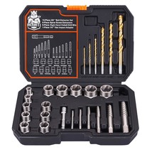 26-Piece Bolt Extractor Screw Extractor Set And Cobalt Drill Bit Set, Ca... - £57.09 GBP