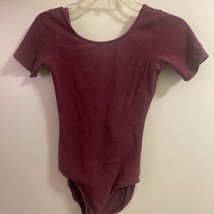 Eurotard Maroon  Womens Leotard Size S Small Bust 26”Length 26” Stretchy - £3.41 GBP