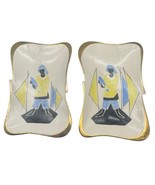 Norwegian Fisherman Platter Porcelain Hand Painted Norway Signed Set 2 P... - $32.75 CAD