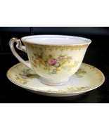 Vintage TRANSOR WARE Yellow Blue Pink Floral Spray Tea/Coffee Cup and Sa... - £19.77 GBP