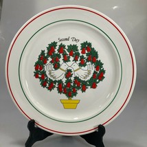 Sally Merwin 12 Days of Christmas Taylorton Potteries Dinner Plate Secon... - $24.01