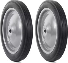 2Pcs Replacement Hand Truck Wheels with Ball Bearings for garden carts - £43.68 GBP