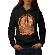 Wellcoda Buddha Head Religion Womens Hoodie, Culture Casual Hooded Sweatshirt - £28.97 GBP
