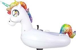 NEW Motorized Inflatable Unicorn Float Raft Rube Runner for large pools &amp; lakes - £79.20 GBP