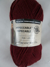 Loops &amp; Threads Impeccable Yarn 4.5 oz Burgundy Acrylic - £4.74 GBP