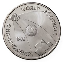 1406-1986 Egypt 5 Pounds Silver Coin in BU, World Soccer Championships K... - £38.72 GBP