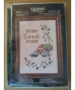 Vintage Charmin Counted CrossStitch Kit 00225 HOME SWEET HOME 5&quot;×7&quot; Gree... - $20.15 CAD