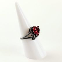 Heart Ring Red Zircon Sizes 6 7 & 8 Fashion Jewelry image 3