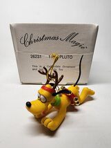 Vtg DISNEY GROLIER CHRISTMAS MAGIC PLUTO ORNAMENT 26231 111 W/BOX - $14.96