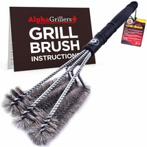Stainless Steel BBQ Grill Brush 18-In Cleaner Wire Bristles Barbecue All Grates - £14.67 GBP