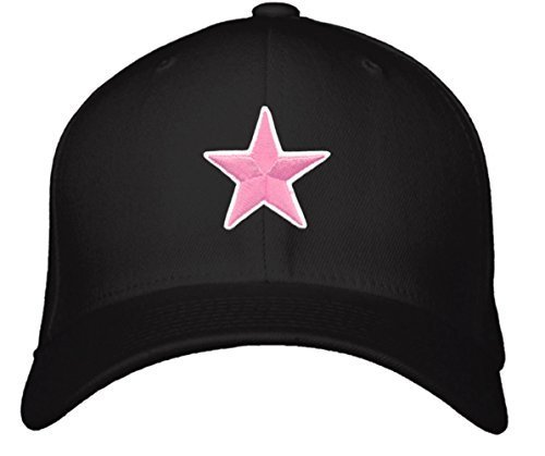 Pink Star Hat - Adjustable Black Cap - $15.79