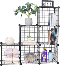 YCOCO Cube Storage Organizer,6 Cube Closet Organizers and Storage,Wire Metal Gri - £35.73 GBP