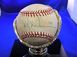 RICKEY HENDERSON 939 STOLEN BASE RECORD GAME SIGNED AUTO GAME USED BALL ... - $499.99