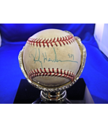 RICKEY HENDERSON 939 STOLEN BASE RECORD GAME SIGNED AUTO GAME USED BALL ... - £393.45 GBP