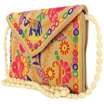 Damen Mädchen Riemen Handtasche Mit Indian Traditionell Rajasthan Elefant Logos - £28.86 GBP
