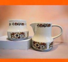 Johnson Bros Ironstone Snowhite Lausanne Sugar and Creamer Set MCM Retro - €35,19 EUR