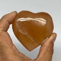 107.5g, 2.3&quot;x2.4&quot;x0.9&quot; Honey Calcite Heart Gemstones, Collectible @Pakistan,B252 - £6.92 GBP