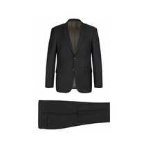 Men Renoir Suit Separate Super 140s Soft Wool Two Button Classic Fit 508-1 Black image 2