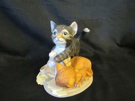 Franklin Mint Mischief 6" Porcelain Figurine, Gail Ferretti Cats Playful Kittens - $9.49