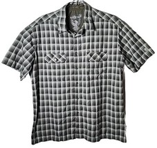 Kuhl Men XL Plaid Mountain Hiking Button Down Short Sleeve Shirt Plaid - $29.52