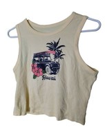 Tank Top Shirt Yellow Homegirl Society Hawaii Flowers Jeep Graphic Sleev... - $15.68