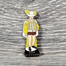 Vintage Don Giovanni Enamel Pin Button Hat Lapel Tie Vest Music Gold Tone - $4.99