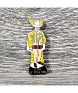 Vintage Don Giovanni Enamel Pin Button Hat Lapel Tie Vest Music Gold Tone - $4.99