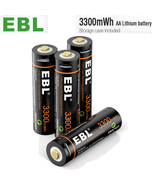 Usb Rechargeable Batteries 1.5V Aa 3300Mwh Li-Ion Lithium W/ Micro Usb C... - £30.25 GBP