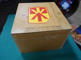 Great Collectible Wood Box- U.S. Military Unit Emblem - £21.96 GBP