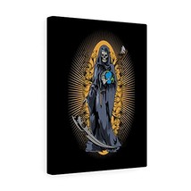 Express Your Love Gifts Grim Reaper Santa Muerte Black Printed On Ready to Hang  - £63.69 GBP