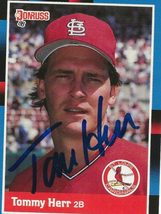 TOMMY HERR AUTOGRAPHED CARD  - $12.00