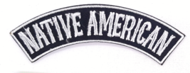 Native American Rocker Iron On Embroidered Patch 4&quot;x 1 1/2&quot; - $4.99
