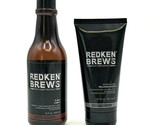 Redken Brews 3-IN-1 Wash 10 oz &amp; NYC Grooming Maximum Control Molding Pa... - $34.60