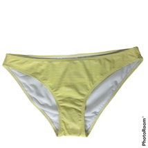 NWT Xhilaration Juniors Hipster Bikini Swim Bottom XL Gecko Green Stripe Stretch - £15.48 GBP