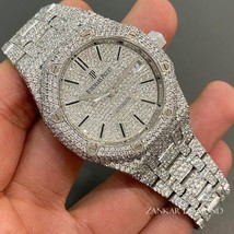 DEF VVS Moissanite Fully Studded Iced Out Diamond Watch, Men Diamond Wrist Watch - £1,428.04 GBP