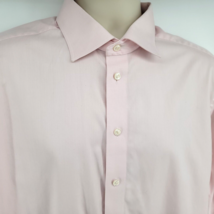 ETON Shirt Men&#39;s XL 44/17.5 Long Sleeve Spread Collar Pink Check Dress B... - $27.67