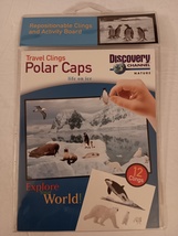 Discovery Channel Nature Travel Clings Polar Caps Repositionable Clings Set New - £11.79 GBP