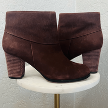 Cole Haan Cassidy Ankle Leather Boot Bootie, Block Heel, Brown, Size 7 - £57.21 GBP