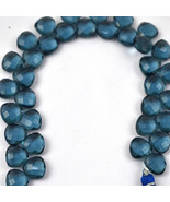 London Blue Topaz Color Quartz Faceted 10-11mm Heart Briolette Beads-8&quot; ... - £119.99 GBP