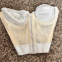 Vintage Gossart Flair corset bustier zip front 36 C made in USA - £15.66 GBP
